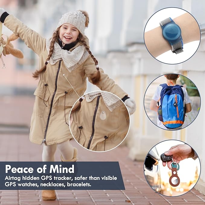 for Airtag Holder for Kids Hidden 4 Pack GPS Tracker Case, Anti-Removal - Image 3
