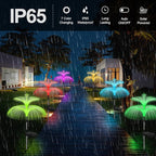 Weepong Solar Garden Lights 3 Pack New Upgraded Solar Lights Outdoor Waterproof - Image 6