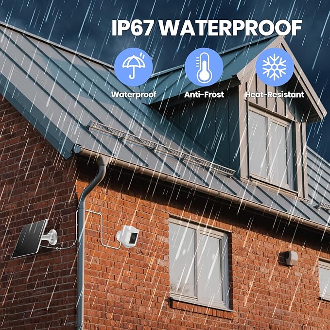 FlexSolar 6W Solar Panel for Security Cameras, IP67 Waterproof - Image 5