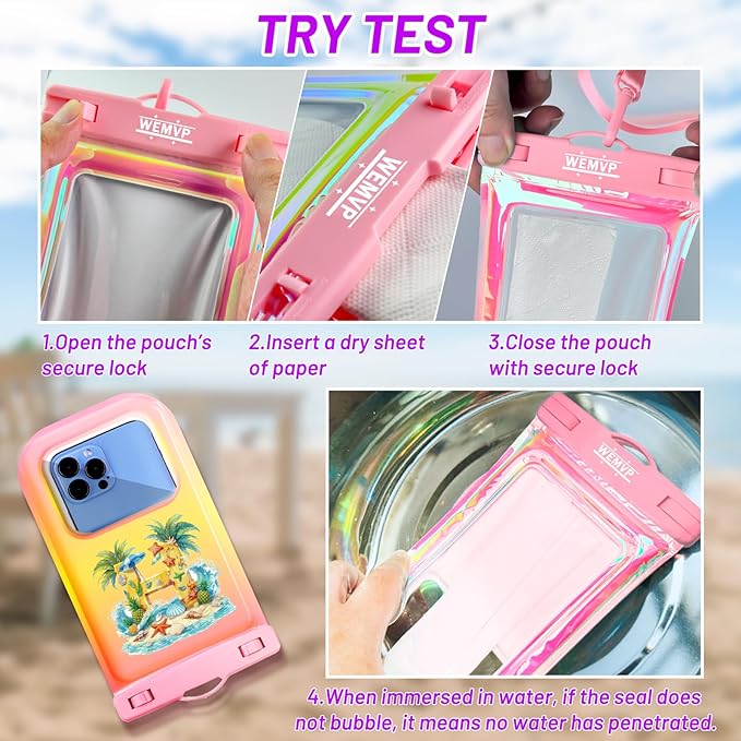 Personalized Initial Waterproof Phone Pouch Case - Image 4