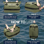 Haimont Large Waterproof Duffel Backpack Roll-Top Heavy Duty Dry Duffle Bag - Image 5