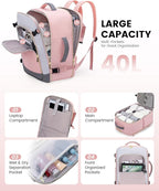 LOVEVOOK Large Travel Backpack for Women, TSA Carry on Backpack for Airplanes - Image 3