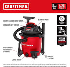 CRAFTSMAN CMXEVBE18590 9 Gallon 4.25 Peak HP Wet Dry Vac, Portable Shop Vacuum - Image 2