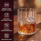 BELLAFORTE Tritan Plastic Whiskey Glasses Set of 4, 13oz Unbreakable Wine - Image 2