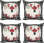 Ambesonne Lantern Throw Pillow Cushion Case Pack of 4, Lanterns by Ambesonne