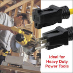Clear Power 100 ft 12/3 SJTW Heavy Duty Outdoor Extension Cord, Water & Weather - Image 5