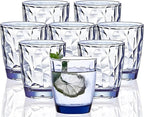 10 Oz Unbreakable Tritan Drinking Glasses Shatterproof Acrylic Glasses by VEILEDGEM