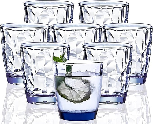 10 Oz Unbreakable Tritan Drinking Glasses Shatterproof Acrylic Glasses by VEILEDGEM