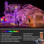 2 Pack 480 LED Solar Chrismas Lights Outdoor, 170 FT Solar String Lights - Image 5