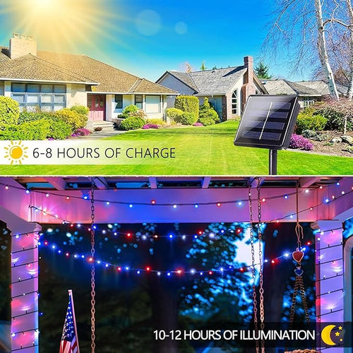 2 Pack 480 LED Solar String Lights - Image 2