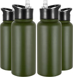 VEGOND 32 oz Insulated Water Bottle Bulk Stainless Steel Metal Water Bottles by VEGOND