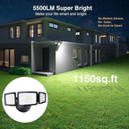 Onforu 55W Smart LED Flood Lights Outdoor, Tunable 2700K-6500K, APP Control - Image 3
