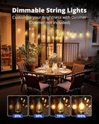 VIPAR Outdoor String Lights 30FT LED Patio Lights Waterproof - Image 2