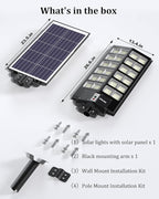 Ofuray Solar Street Lights Outdoor, Solar Security Flood Lights Parking Lot - Image 5
