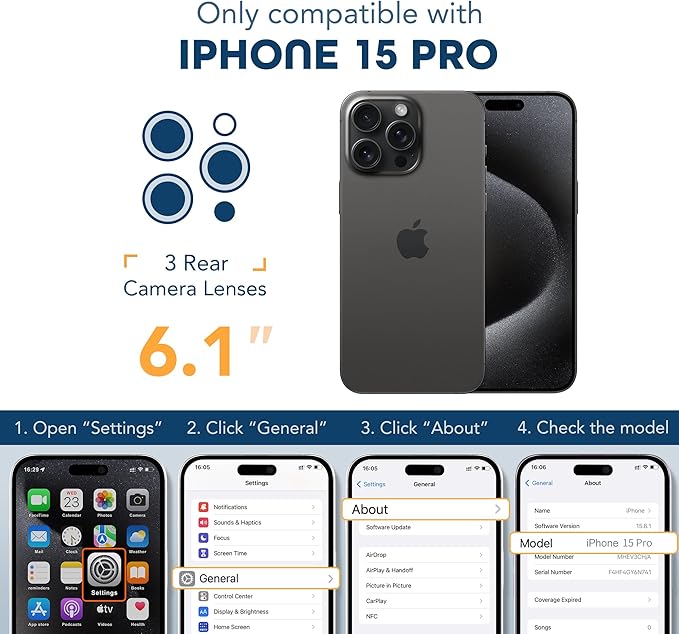 TIESZEN for iPhone 15 Pro Case, Compatible - Image 7
