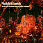 JMEXSUSS 4 Pack Solar Halloween Lights, Total 400 LED 132 FT Orange Solar - Image 3