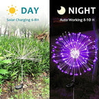 JJGoo Solar Firework Lights, 2 Pack 150 LEDs 2 Lighting Modes Solar Lights - Image 7