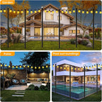 AHRLHR 4 Pack String Light Poles, Poles - Image 2
