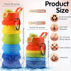 Sunnyray 14 Pack Collapsible Water Bottles Travel 17oz Silicone Portable - Image 2