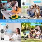 Belife X8-Lite Portable Fan, 7200mAh Battery Powered Rechargeable, USB Desk - Image 5