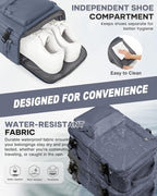WONHOX Large Travel Backpack Carry on Flight Approved Laptop Work Business - Image 3