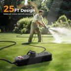 Outdoor Power Strip Weatherproof, 25 FT Extension Cord, Diivoo Waterproof Surge - Image 2