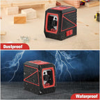 Laser Level with Tripod, 100 feet Green Cross Line Self Rotary Leveling Laser - Image 3