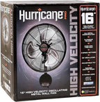 Hurricane 16" High Velocity Pro Oscillating Metal Wall Mount Fan w/ 3 Speeds - Image 5