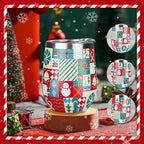 Christmas Wine Tumbler 12 oz Christmas Stainless Steel Wine Glass - Image 4
