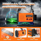 20000mAh Emergency Solar Crank Radio, 4 Ways Powered Portable Weather Radio - Image 3