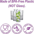 Amazing Abby - Vika - 18-Ounce Plastic Highball Glasses, Plastic Cocktail - Image 2