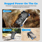 BLAVOR Solar Power Bank 20000mAh Built-in Cables, Wireless Charger - Image 6