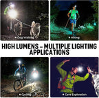 LED Rechargeable Headlamp, 000 Lumens Head Lamps Super Bright Long Distance - Image 9