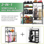 Large Sports Organizer for Garage, Ball Storage Rack Garage Sports Equipment - Image 4