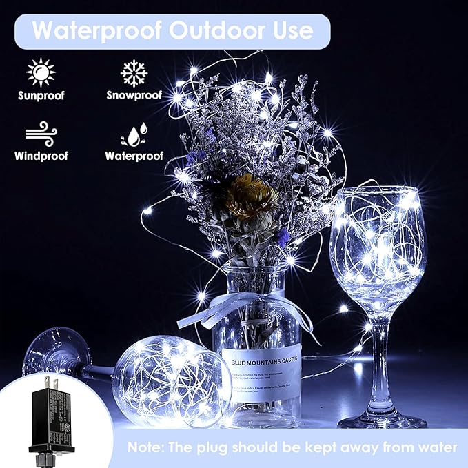66Ft 200LED Fairy Lights Plug in - Image 2