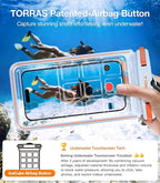 TORRAS 2 Pack IPX8 Waterproof Phone Pouch Floating, Underwater Screen Touchable - Image 3