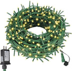 ASENEK 99FT 300 LED Christmas String Lights End-to-End Plug 8 Modes Indoor by ASENEK