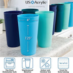US Acrylic Newport 32 ounce Unbreakable Plastic Stackable Iced-Tea Tumblers in - Image 3