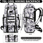 Hiking Backpack for Men 70L/100L Camping Backpack Military Rucksack Molle 3 - Image 2