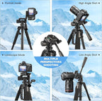 Tripod Stand for Camera & Cell Phone, 68” Professional Stand - Image 4