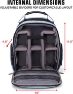 USA Gear Audio Equipment Backpack Fits Audio-Technica System 10, Shure BLX4 - Image 2