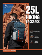 MOUNTAINTOP 25L Hiking Backpack, Lightweight Travel Backpack - Image 2