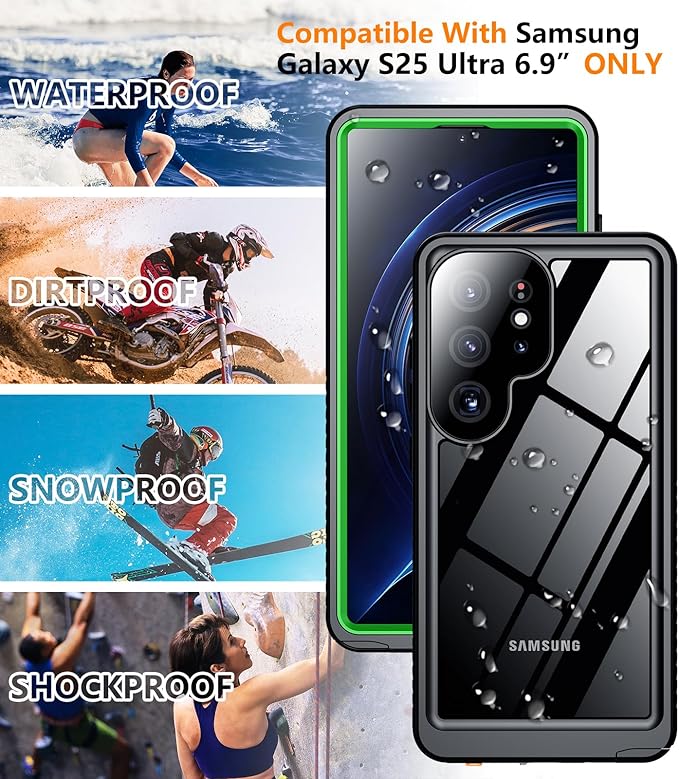 Temdan Designed for Samsung Galaxy S25 Ultra Case Waterproof, Built-in Lens & - Image 2