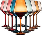 European Style Plastic Crystal Unbreakable Stemmed Wine Glasses | Set of 12 | - Image 5