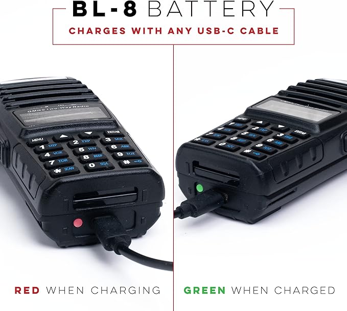 BTECH GMRS-V2 5W 200 Fully Customizable Channels GMRS Two-Way Radio. USB-C - Image 3