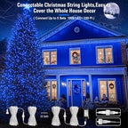 JMEXSUSS Blue Christmas String Lights Indoor Outdoor, 66ft 200 LED Blue String - Image 7