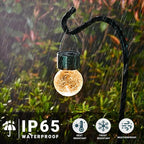 Solpex Hanging Solar Lights Outdoor, 8 Pack Decorative Cracked Glass Ball Light - Image 4