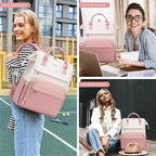LOVEVOOK Leather Backpack for Women, 15.6 Inch Laptop Bag, Professional Work - Image 6