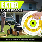 10ft Outdoor/Indoor Extension Cord 3-Outlet 12/3 Gauge Extra Heavy Duty 3 Prong - Image 6