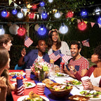 Joomer 4th of July Red White Blue Solar String Lights, 39FT 60LED Waterproof - Image 8